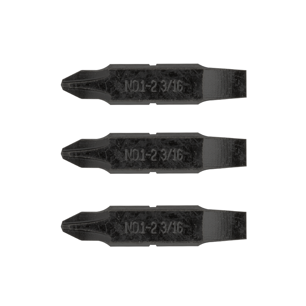 #1-#2 Phillips & 3/16 Flat Screwdriver Bits